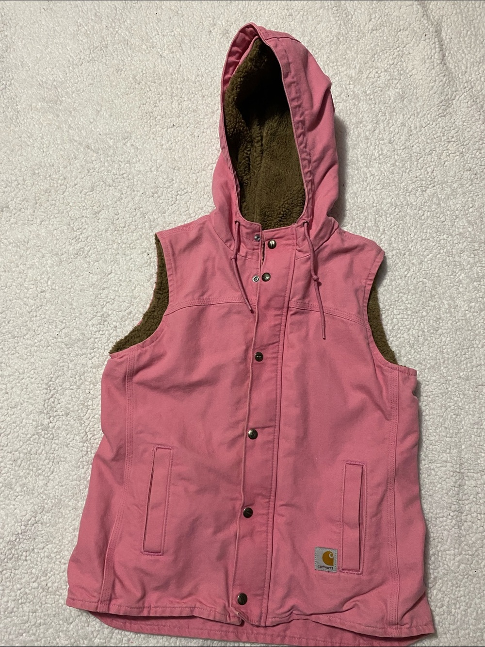 Carhartt women’s size small insulated pink vest jacket coat